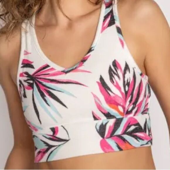 PJ SALVAGE WOMENS PEACHY PARTY BRALETTE IN WHITE SIZE LARGE NWT - Picture 1 of 6